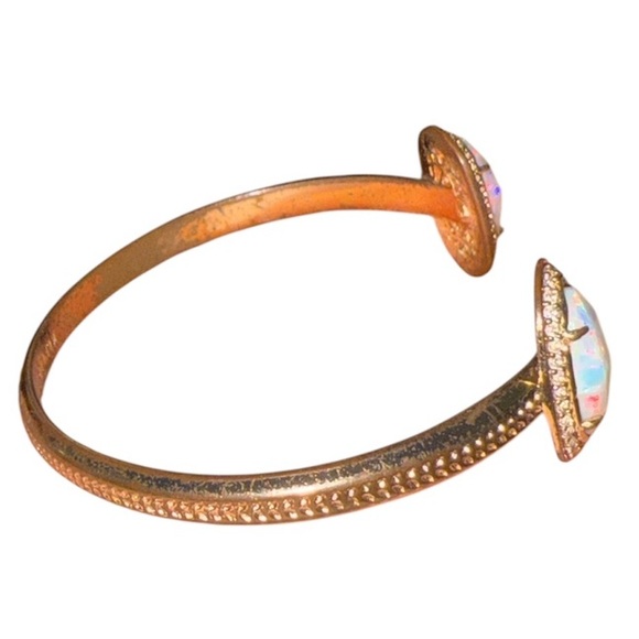 Kendra Scott Elton Cuff Bracelet – Rose Gold & White Kyocera Opal - Picture 5 of 6